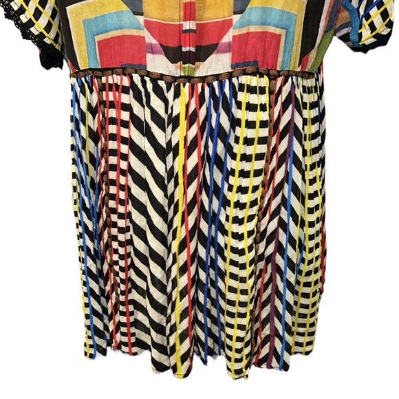 Anthropologie Conditions Apply Kynsa Embroidered Babydoll Tunic Top - S - Picture 13 of 16